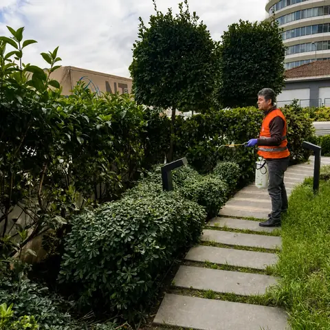 Peyzaj ilaçlama çalışması